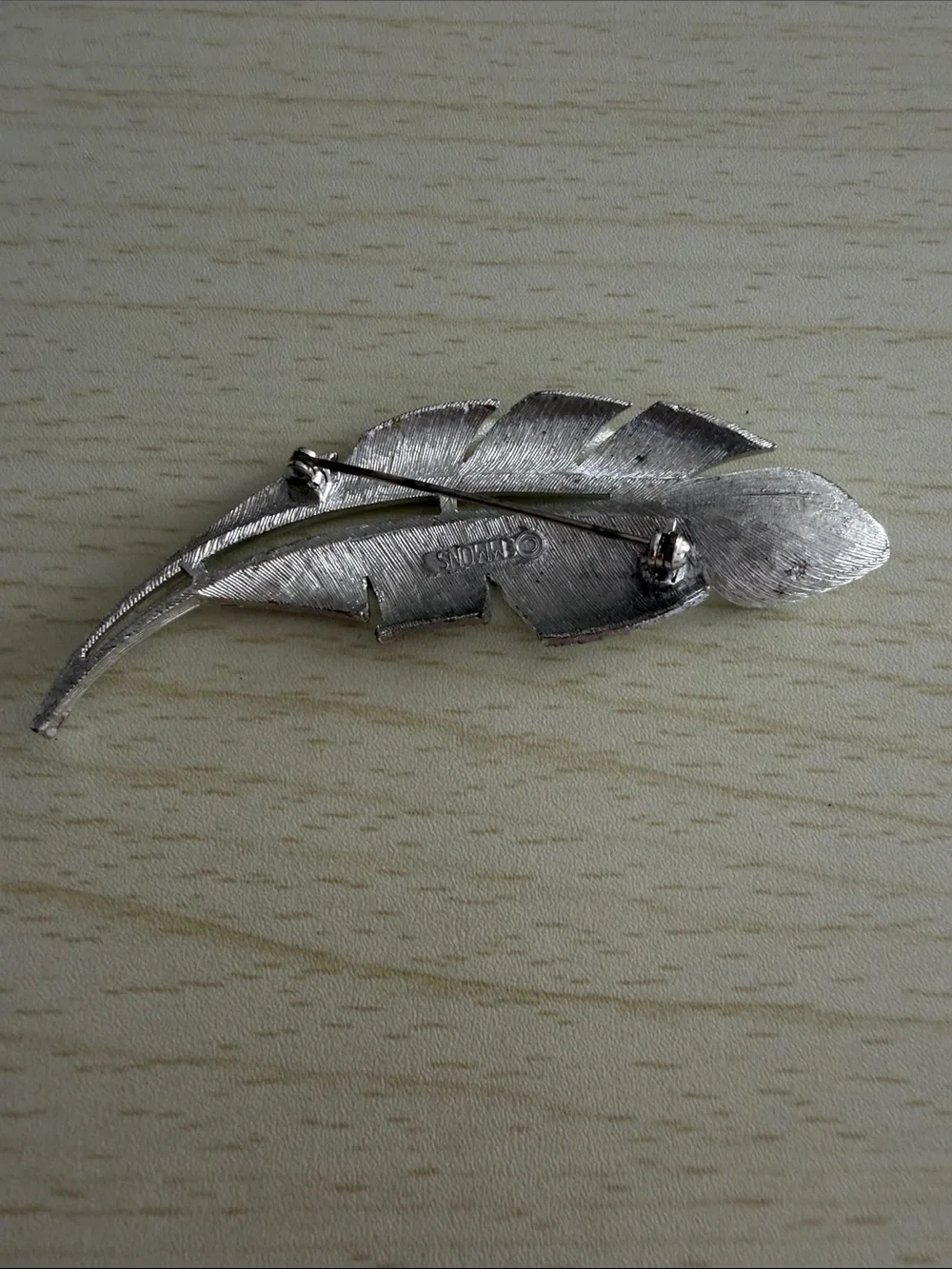 Emmons Vintage Silver Feather Brooch Pin - Elegant Women Accessories